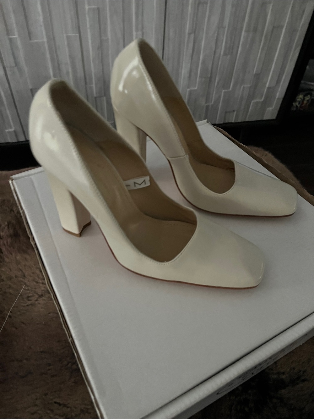 M by Madonna collab with H&M cream high Heel Women's Pumps
